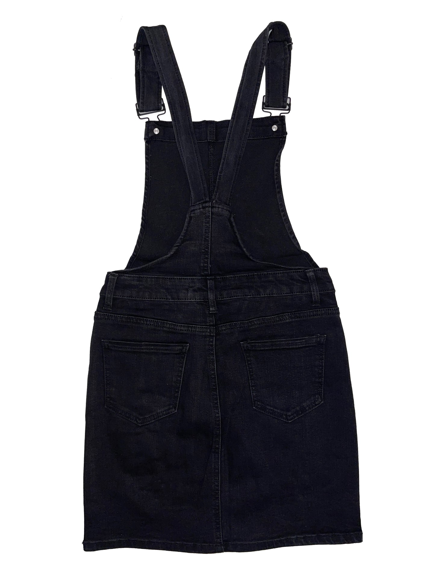 Womens Cute Denim Jean Overall Short Dress Skirt - Classic Washed Overall Skirts CTB583LSK