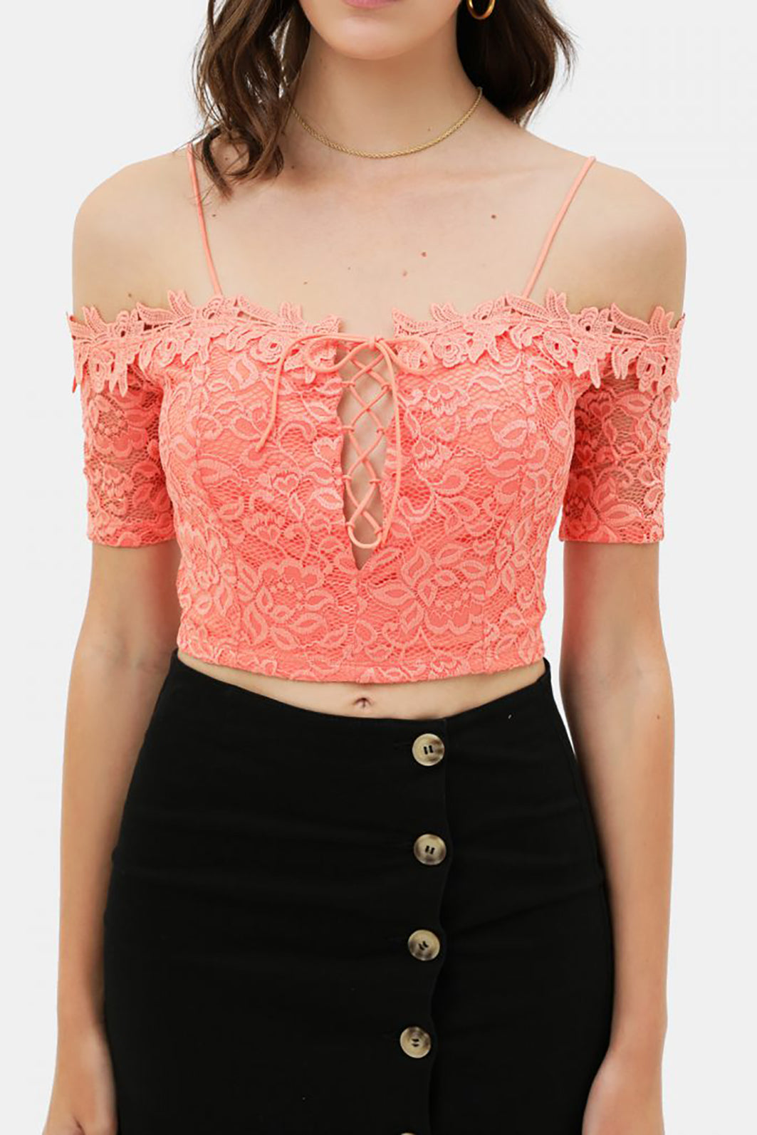 Women's Summer Cute Sexy Off Shoulder Tops - Floral Lace Short Crop Tube Top