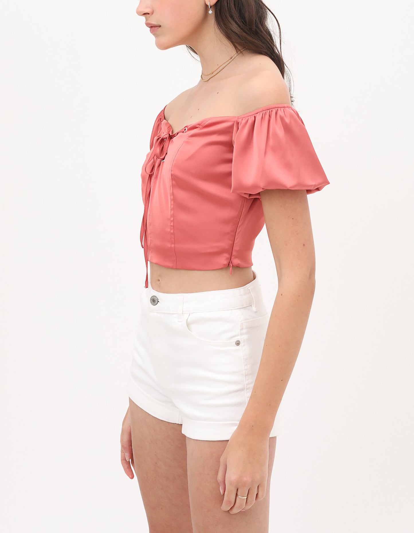 Women's Summer Cute Sexy Off Shoulder Tops - Strapless Front Tie Short Crop Tube Top