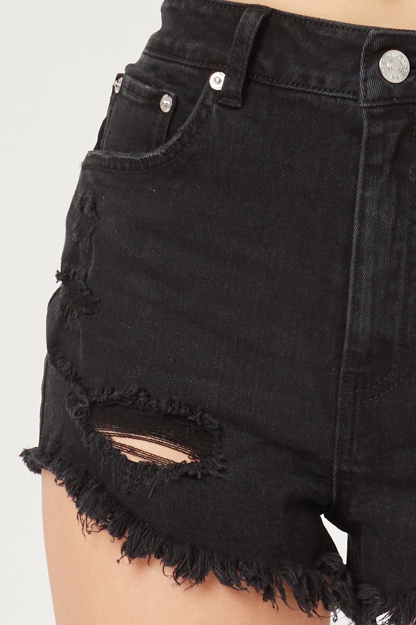 Women's Summer Casual Sexy Cute Denim Jean Shorts Pants - High Rise Ripped Frayed Raw Hem Denim Shorts LT6764PM