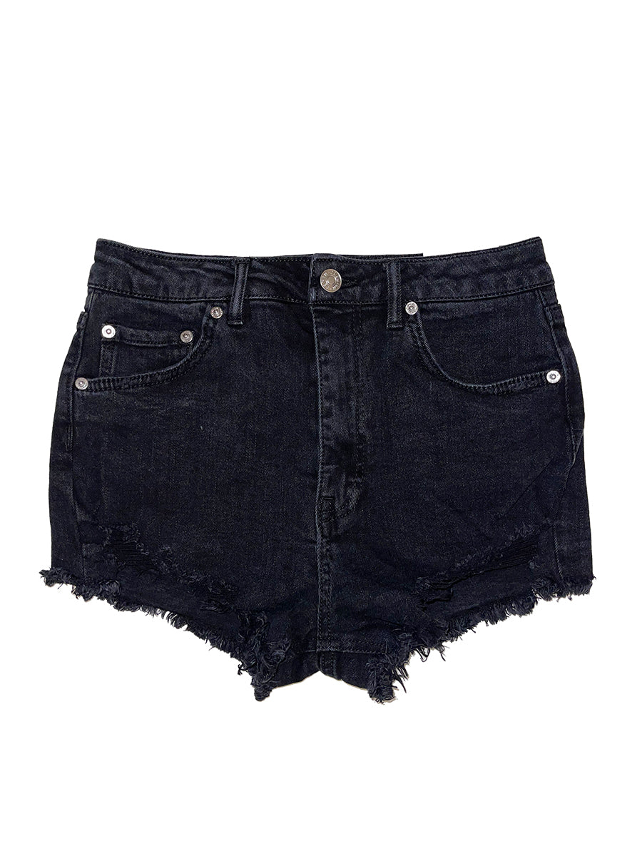 Women's Summer Casual Denim Jean Shorts - High Rise Frayed Raw Hem Denim Shorts LT6766PM Blue