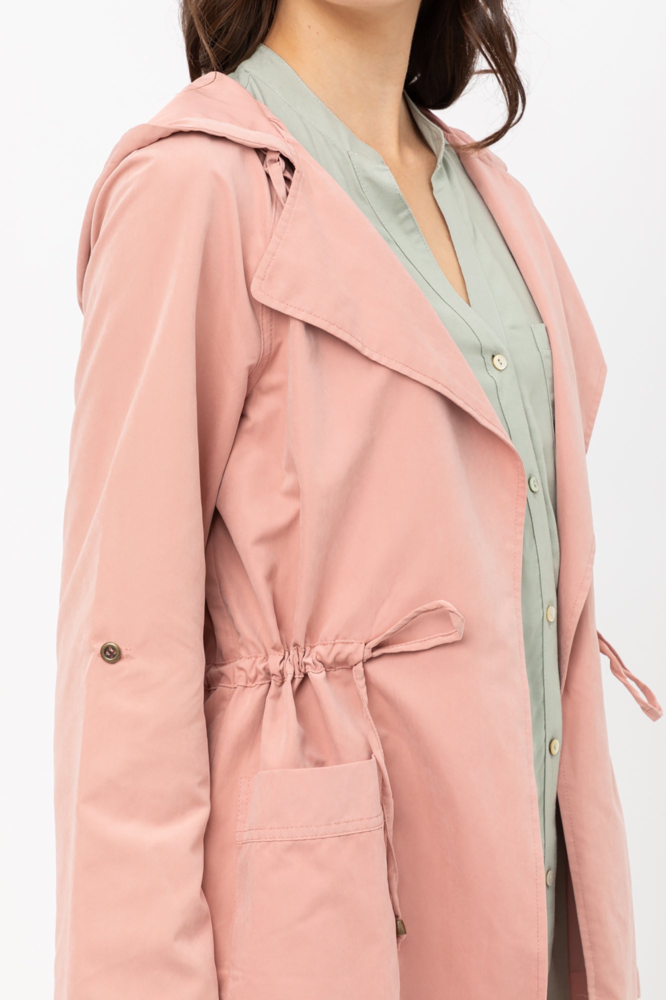 Women's Open Front Hoodie Jacket Cardigan - Oversized Trench Jacket Coat