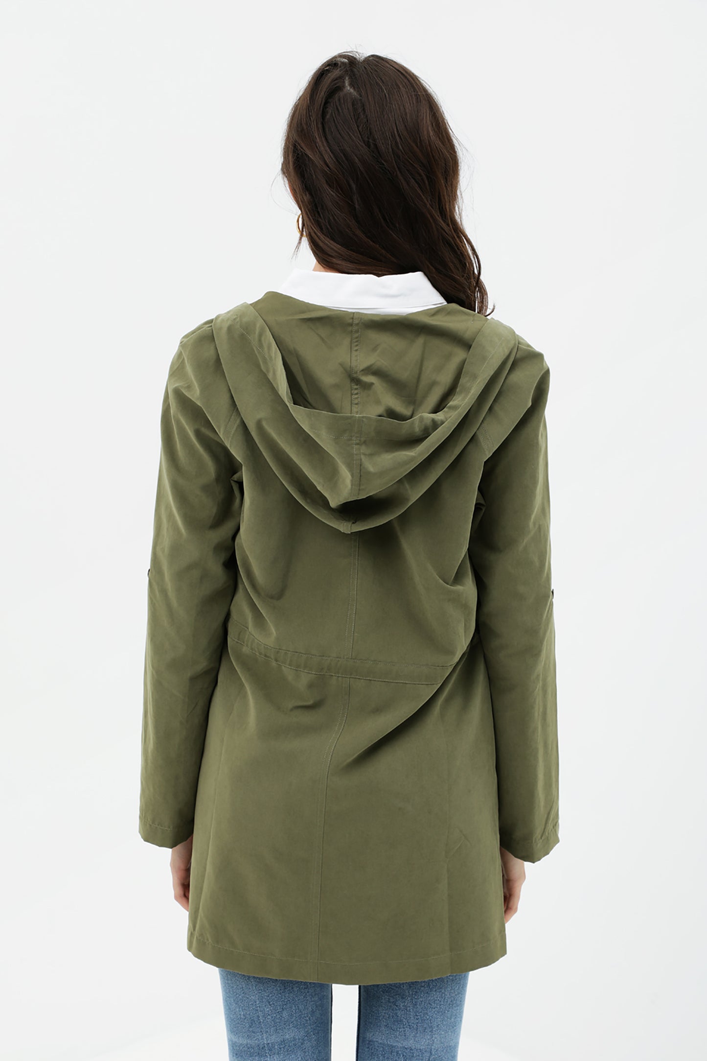 Women's Open Front Hoodie Jacket Cardigan - Oversized Trench Jacket Coat