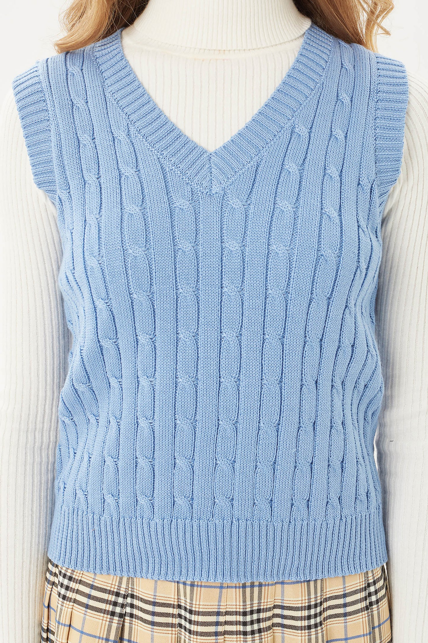 Womens Casual V-Neck Sweater Vest – Solid Sleeveless Pullover Sweater Top Lt9978ws