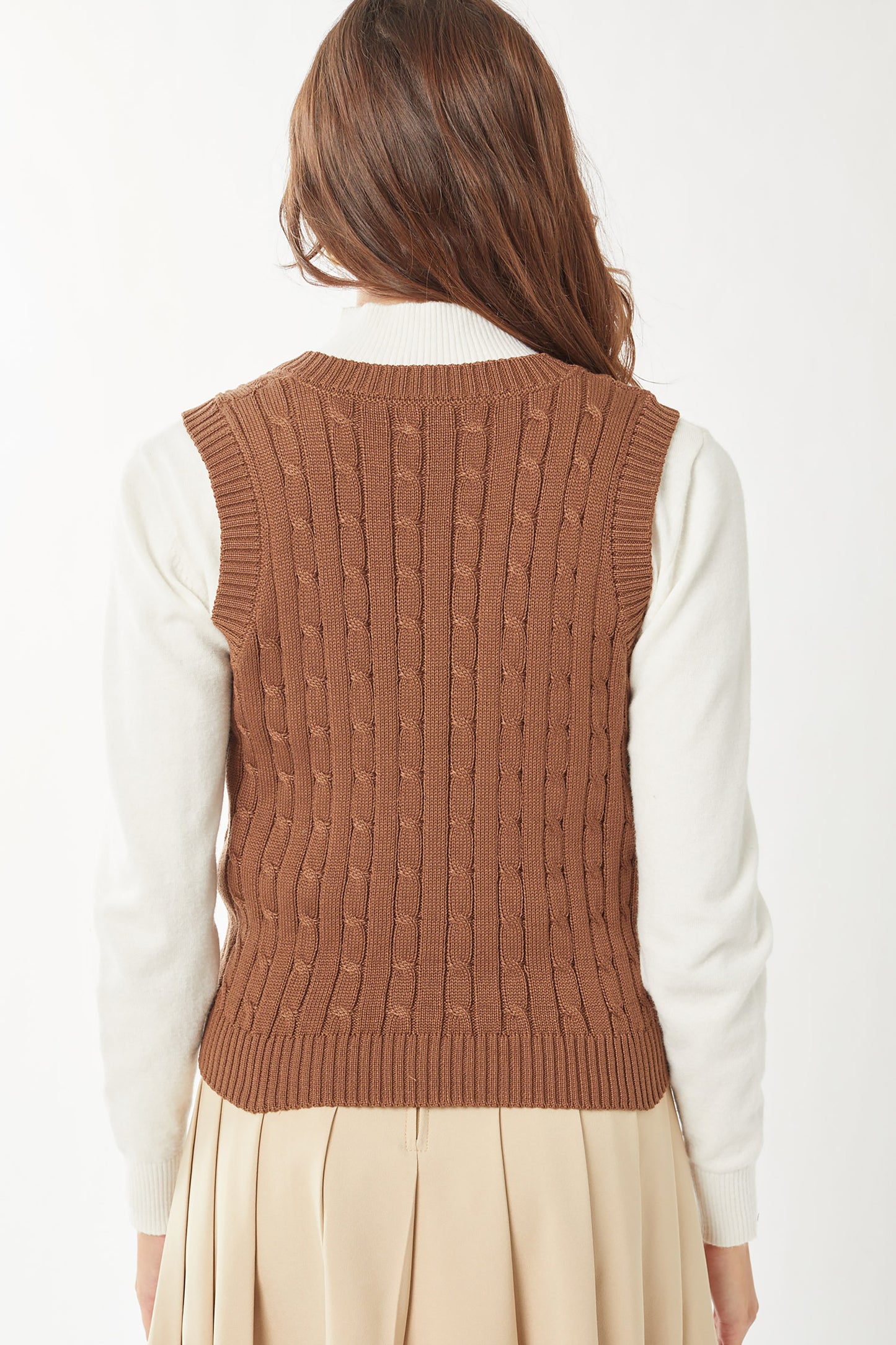 Womens Casual V-Neck Sweater Vest – Solid Sleeveless Pullover Sweater Top Lt9978ws