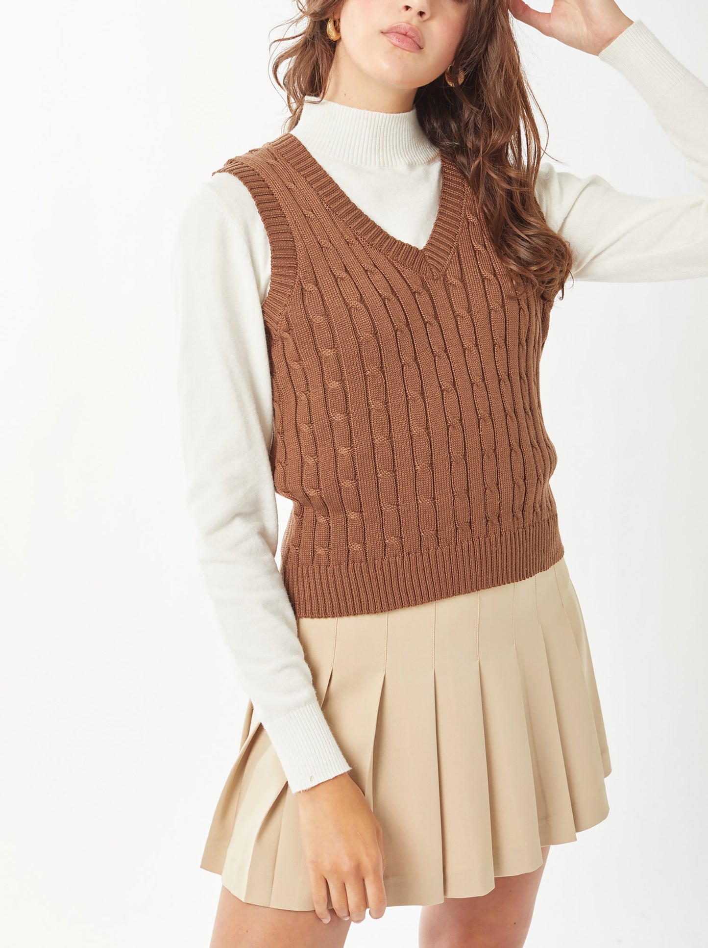 Womens Casual V-Neck Sweater Vest – Solid Sleeveless Pullover Sweater Top Lt9978ws