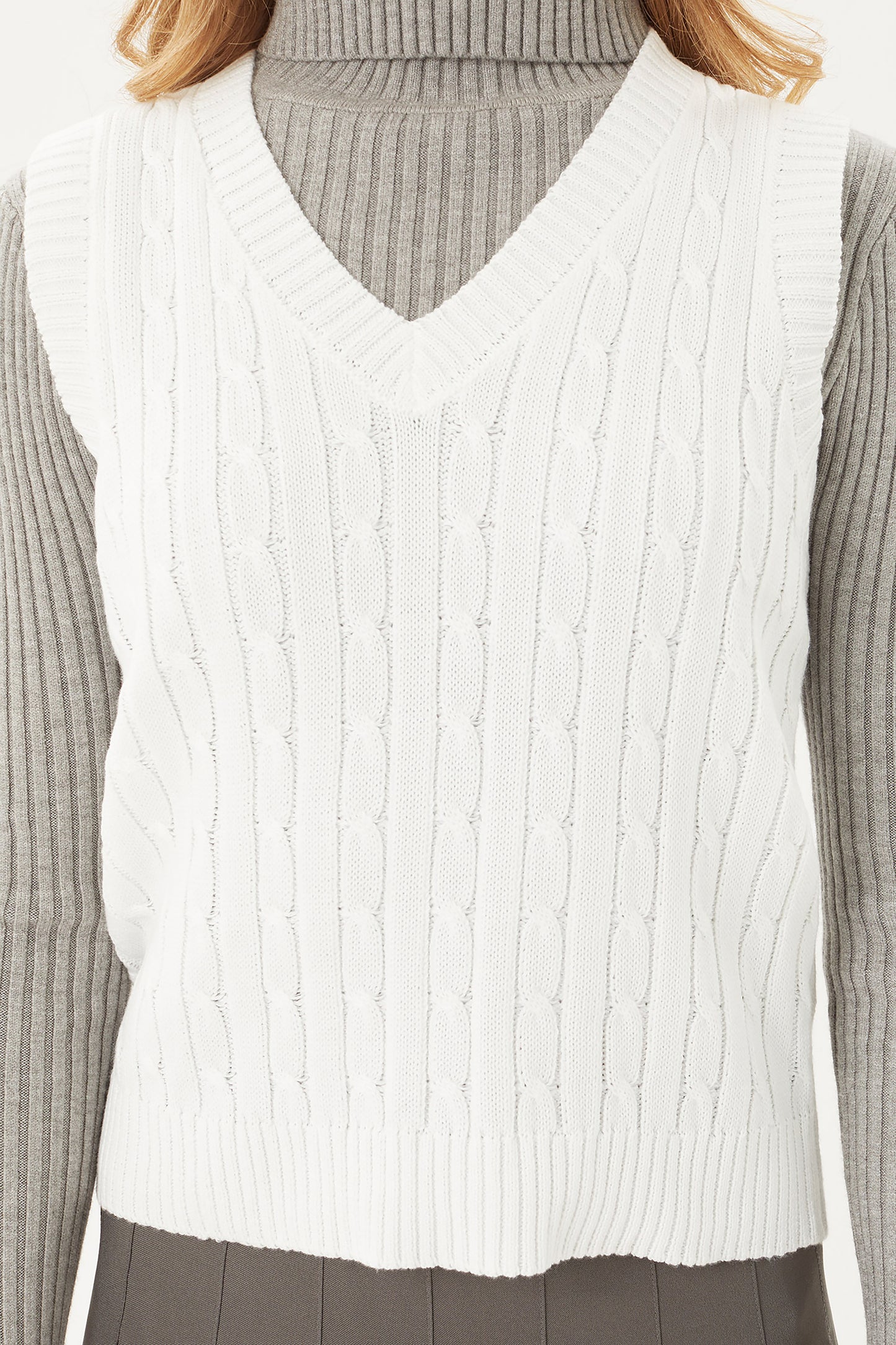 Womens Casual V-Neck Sweater Vest – Solid Sleeveless Pullover Sweater Top Lt9978ws