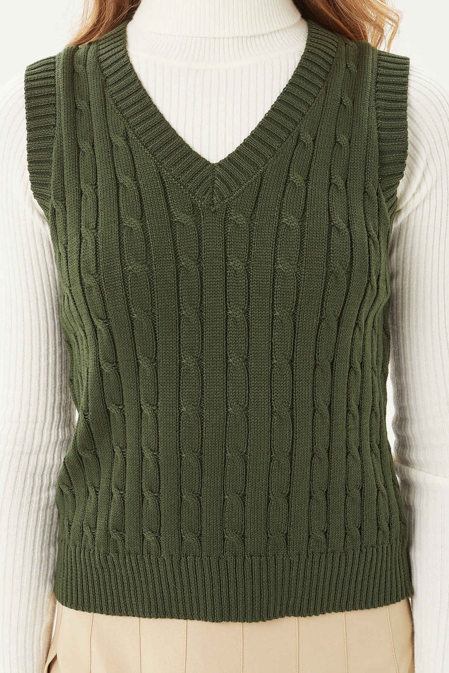 Womens Casual V-Neck Sweater Vest – Solid Sleeveless Pullover Sweater Top Lt9978ws