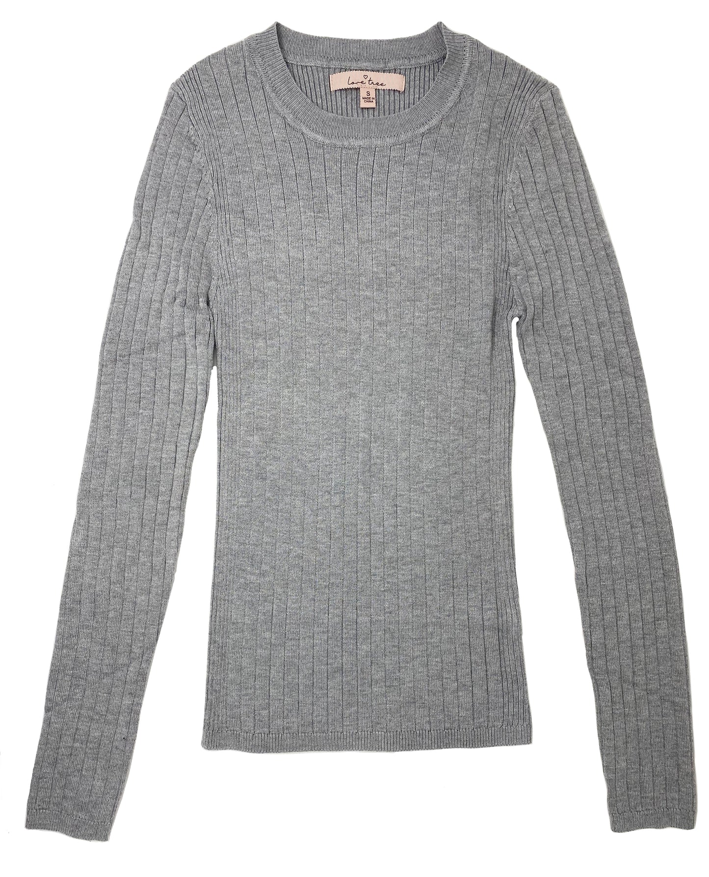 Women’s Pullover Slim Fit Ribbed Long Sleeve Sweater - Round Neck Basic Sweater Top