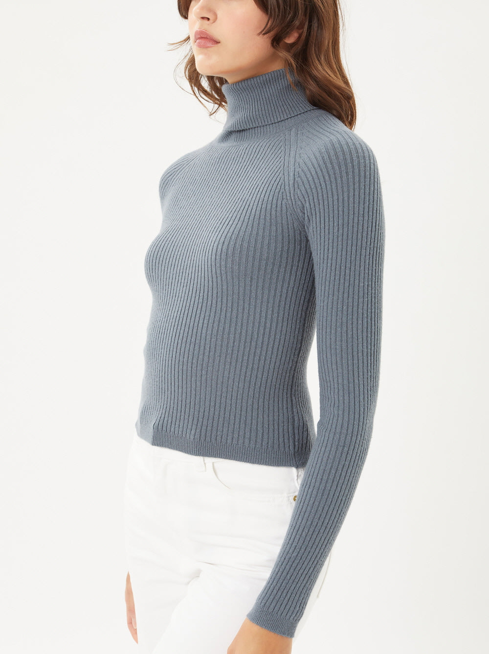 Women’s Pullover Slim Fit Ribbed Long Sleeve Sweater - Turtle Neck Basic Sweater Top Lt9939wh