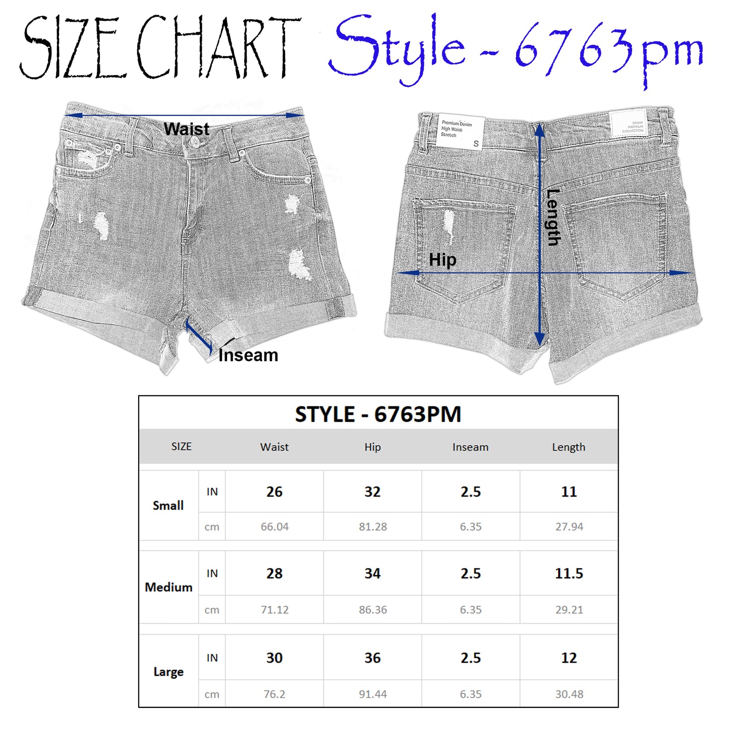 Women's Summer Casual Sexy Cute Denim Jean Shorts Pants - Rolled Hem Distressed Ripped Denim Shorts LT6763PM Black