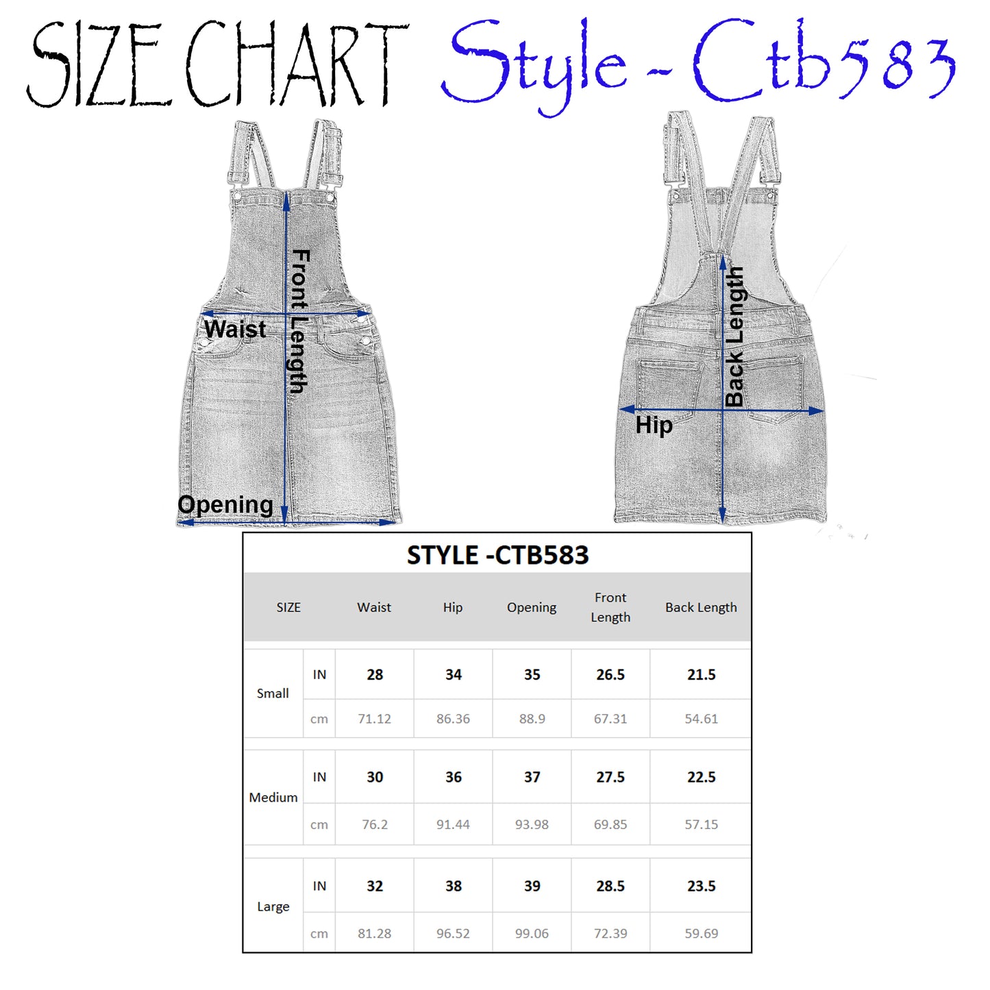 Womens Cute Denim Jean Overall Short Dress Skirt - Classic Washed Overall Skirts CTB583LSK